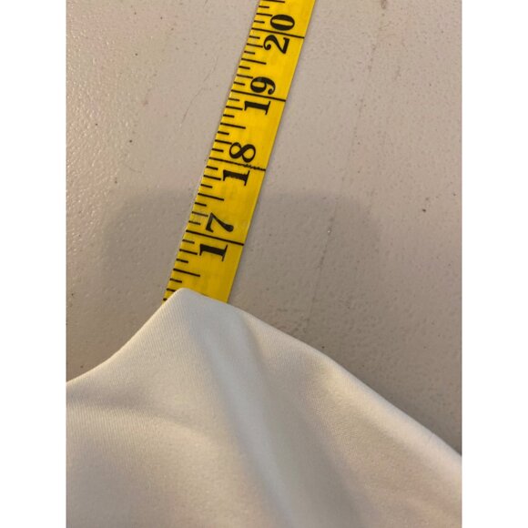 Signature Sabrina Dress Sleeveless Embellished Neckline Layered Skirt Navy White - Picture 7 of 10